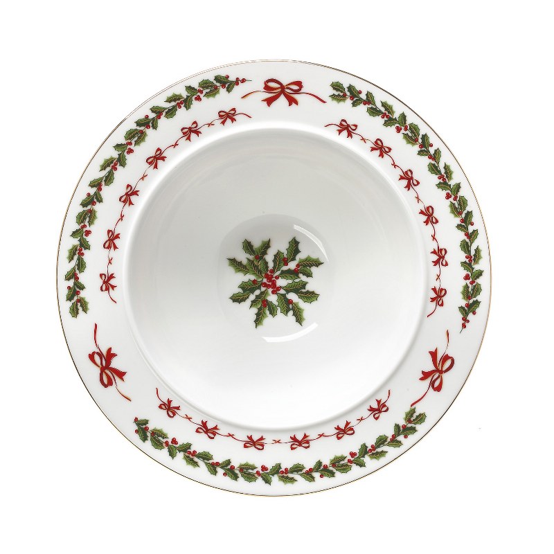 Χριστουγεννιάτικη Σαλατιέρα Πορσελάνης Οβάλ 23εκ. Noel 